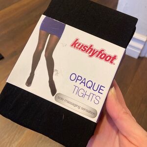 MEW KUSHYFOOT OPAQUE TIGHTS NYLONS HOISERY PANTYHOSE PLUS SIZE XL
